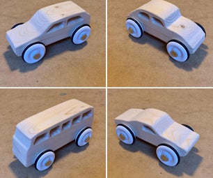 Simple Wooden Classic Cars. 